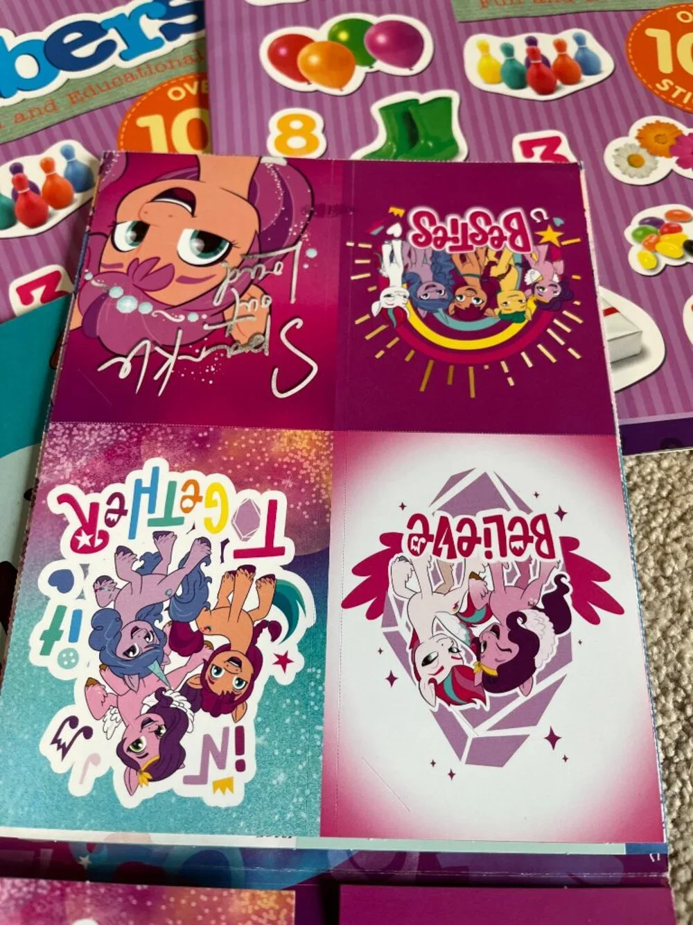 Kids Activity Books - Stickers and My Little Pony Tattoos‎ Set (NEW)